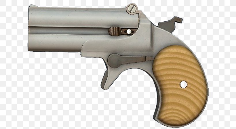 Trigger Revolver Firearm Derringer Weapon, PNG, 642x447px, Watercolor, Cartoon, Flower, Frame, Heart Download Free