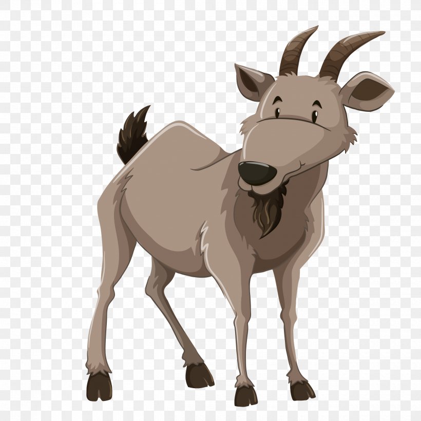 Goat Vector Graphics Royalty-free Stock Photography Illustration, PNG, 2500x2500px, Goat, Antelope, Cartoon, Cattle Like Mammal, Cow Goat Family Download Free