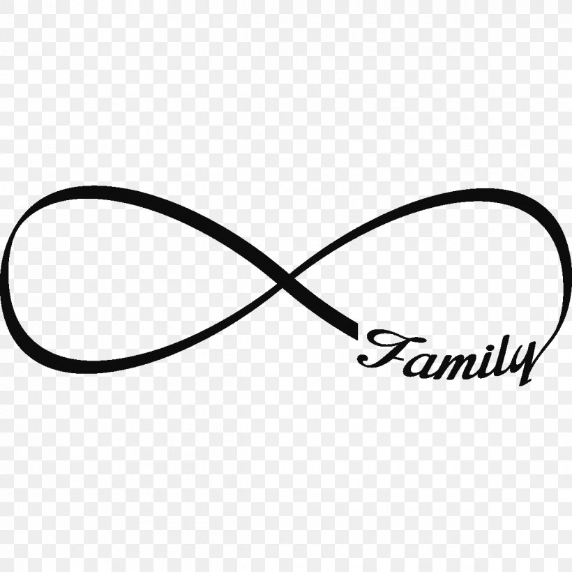 Infinity Symbol Sticker Family, PNG, 1200x1200px, Infinity Symbol, Area, Black, Black And White, Brand Download Free