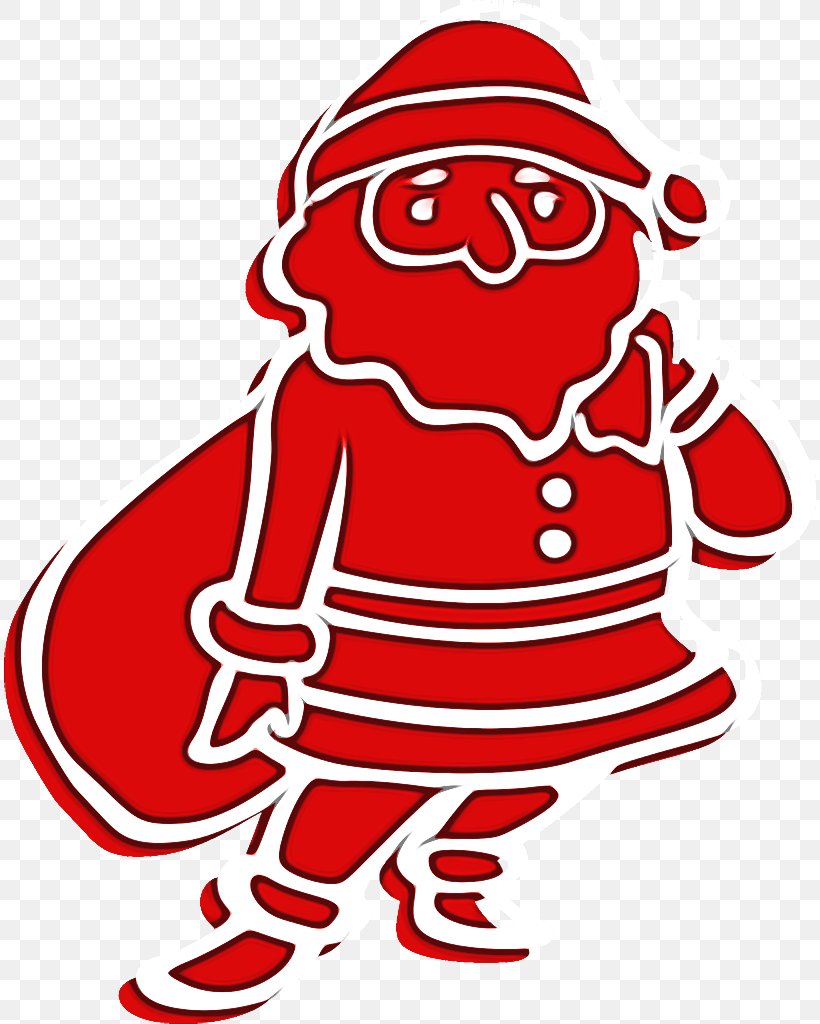 Santa Claus, PNG, 812x1024px, Red, Cartoon, Christmas, Line Art, Santa Claus Download Free