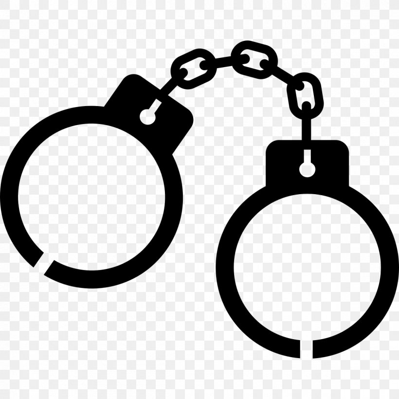 Handcuffs Police Arrest Clip Art, PNG, 1200x1200px, Handcuffs, Arrest, Black And White, Body Jewelry, Chain Download Free