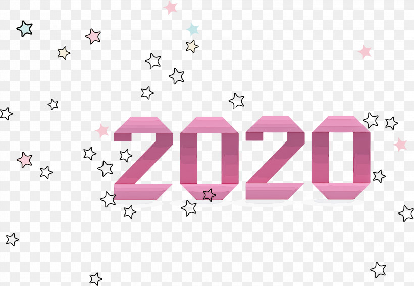 Happy New Year 2020 New Years 2020 2020, PNG, 3000x2079px, 2020, Happy New Year 2020, Line, Logo, Magenta Download Free