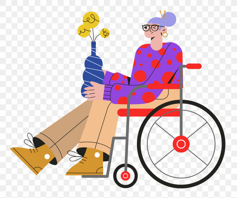 Sitting On Wheelchair Wheelchair Sitting, PNG, 2500x2085px, Wheelchair, Behavior, Cartoon, Geometry, Human Download Free