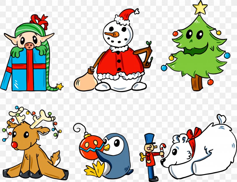 Christmas Tree Cartoon Snowman Clip Art, PNG, 1851x1418px, Christmas Tree, Area, Art, Artwork, Cartoon Download Free