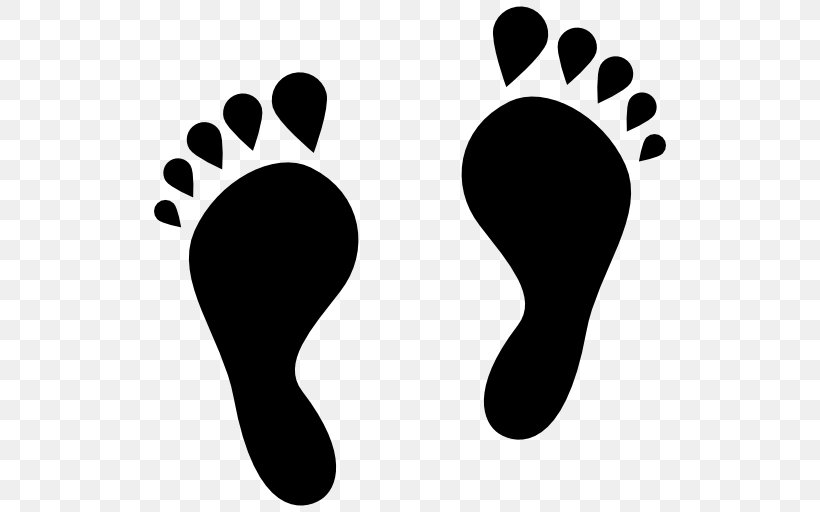 Footprint Clip Art, PNG, 512x512px, Footprint, Black And White, Finger, Foot, Fotosearch Download Free