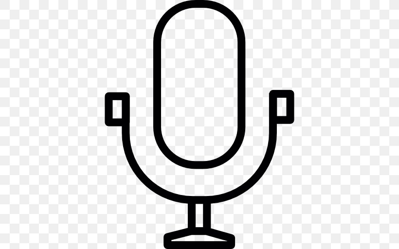 Microphone Clip Art, PNG, 512x512px, Microphone, Area, Black And White, Microphone Stands, Radio Download Free
