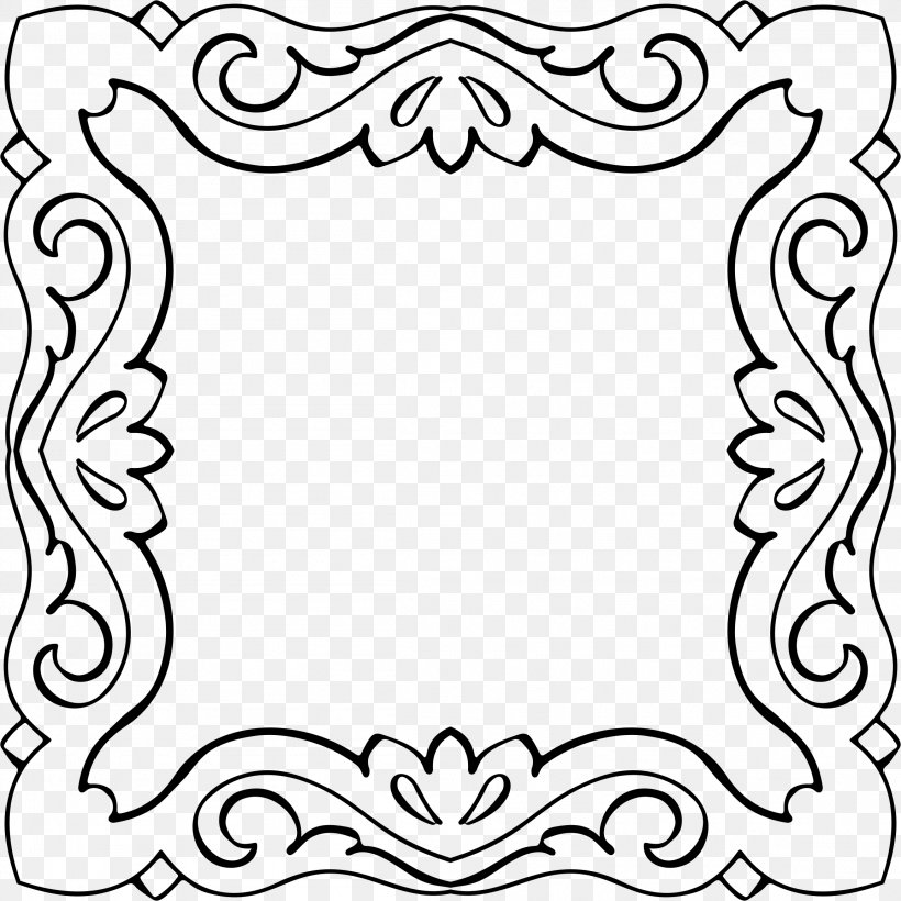 Picture Frames Clip Art, PNG, 2308x2308px, Picture Frames, Area, Art, Black, Black And White Download Free