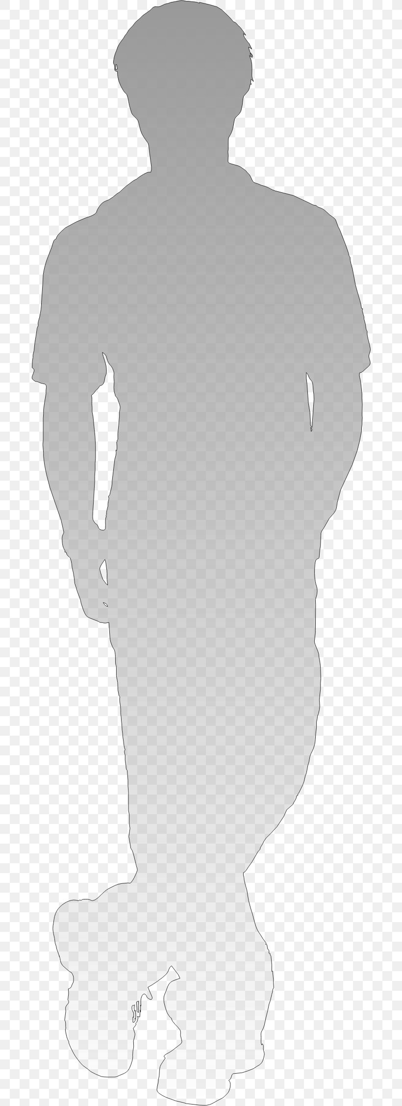 Shadow Person Shadow Person Silhouette Clip Art, PNG, 692x2255px, Shadow, Attribution, Black, Black And White, Hand Download Free