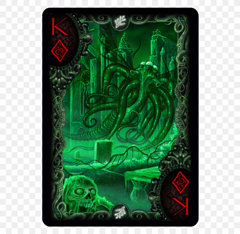 Call Of Cthulhu Bicycle Playing Cards Card Game, PNG, 584x800px, Watercolor, Cartoon, Flower, Frame, Heart Download Free
