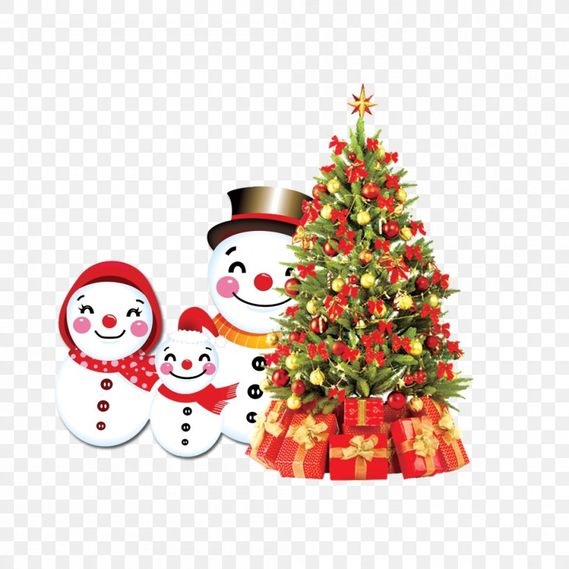 Christmas Tree Snowman, PNG, 1000x1000px, Christmas Tree, Christmas, Christmas Decoration, Christmas Ornament, Decor Download Free