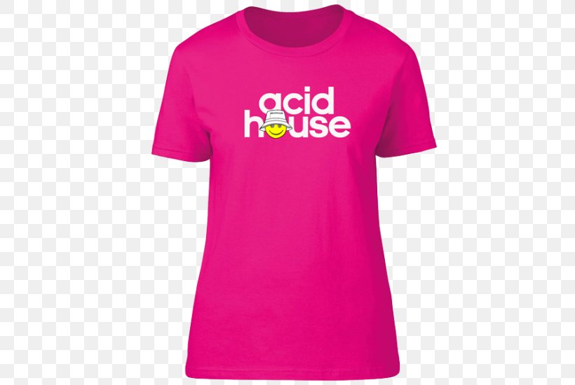 T-shirt Logo Font Sleeve Pink M, PNG, 500x550px, Tshirt, Active Shirt, Clothing, Logo, Magenta Download Free
