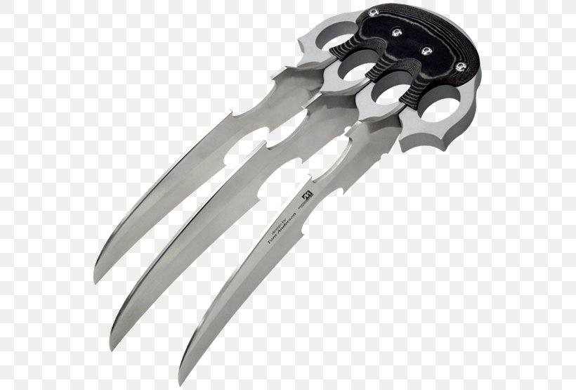 Throwing Knife Weapon Claw Brass Knuckles, PNG, 555x555px, Throwing Knife, Blade, Bone, Bowie Knife, Brass Knuckles Download Free