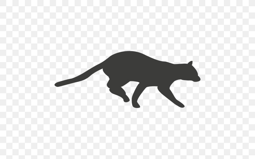 Cat Cougar Kitten Clip Art, PNG, 512x512px, Cat, Black, Black And White, Black Cat, Carnivoran Download Free