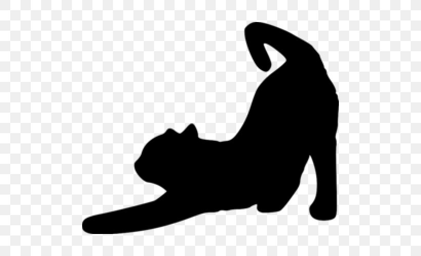Black Cat Kitten Silhouette Clip Art, PNG, 500x500px, Cat, Black, Black And White, Black Cat, Carnivoran Download Free
