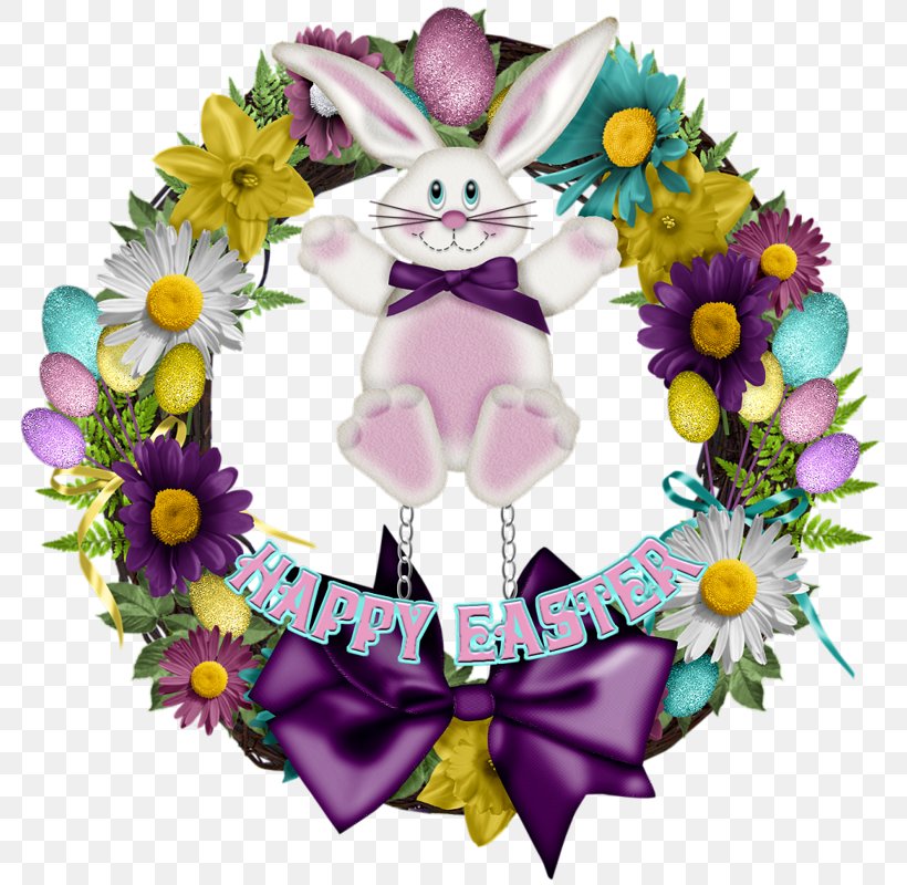 Easter Bunny Wreath Clip Art, PNG, 788x800px, Easter Bunny, Blog, Christmas Decoration, Cut Flowers, Decor Download Free