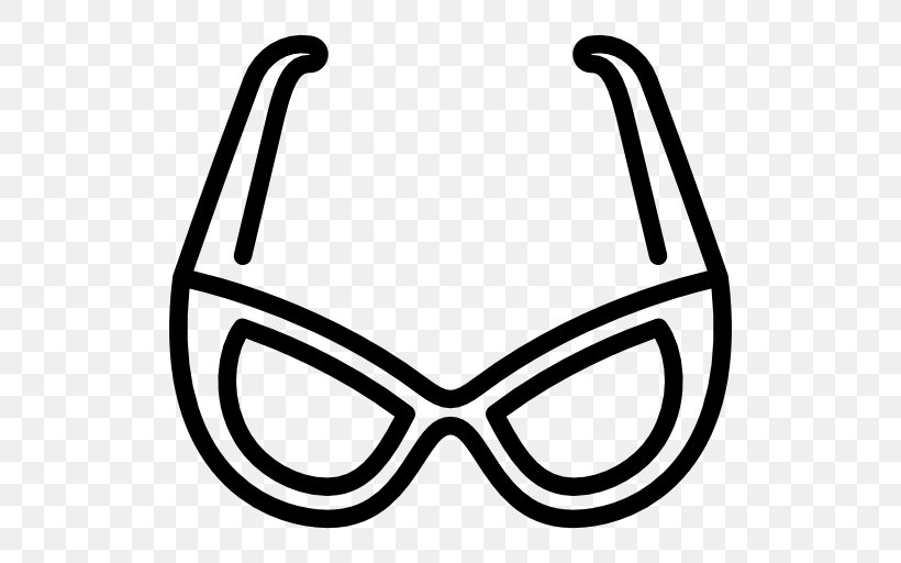 Sunglasses Cat Eye Glasses Goggles, PNG, 512x512px, Glasses, Area, Black And White, Cat Eye Glasses, Clothing Accessories Download Free