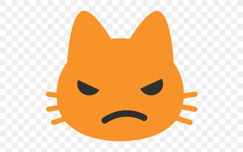 Whiskers Emoji Cute Cat Android, PNG, 512x512px, Whiskers, Android, Android Nougat, Carnivoran, Cartoon Download Free