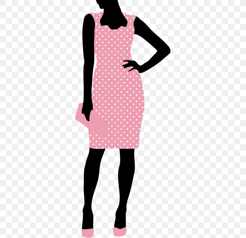 Dress Polka Dot Woman Fashion Clip Art, PNG, 319x792px, Watercolor, Cartoon, Flower, Frame, Heart Download Free