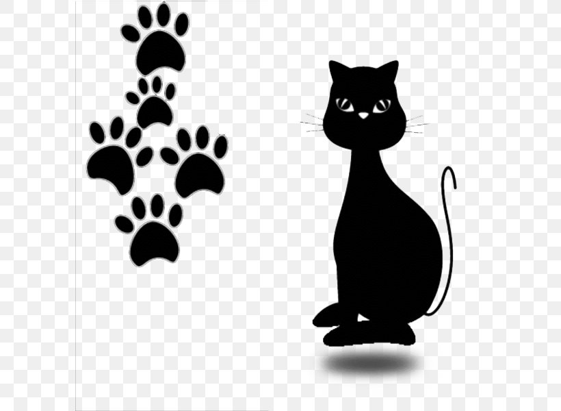 Cat Kitten Drawing Illustration, PNG, 600x600px, Cat, Black, Black And White, Black Cat, Carnivoran Download Free