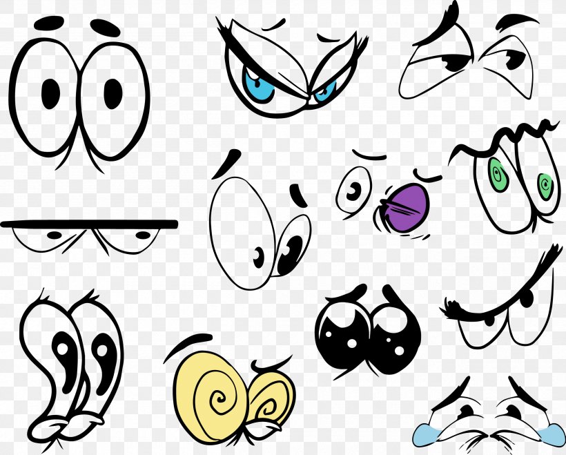 Drawing Cartoon Animation Eye, PNG, 2510x2020px, Drawing, Animation, Area, Art, Artwork Download Free