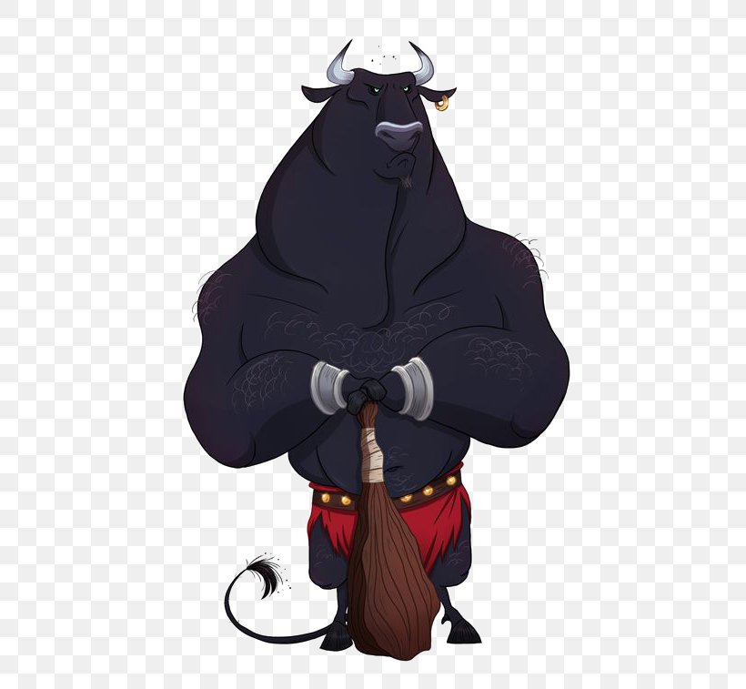 Cattle Minotaur Ox Cartoon Illustration, PNG, 492x757px, Cattle, Art, Bull, Cartoon, Cattle Like Mammal Download Free