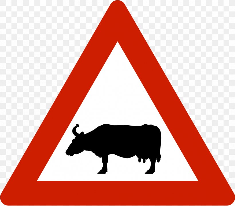 Traffic Sign Road Warning Sign, PNG, 1167x1024px, Traffic Sign, Area, Brand, Cattle Like Mammal, Grass Download Free