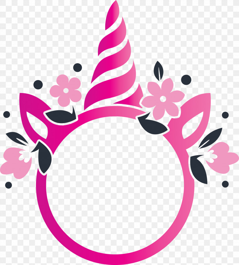 Unicorn Frame, PNG, 2714x3000px, Unicorn Frame, Circle, Hair Accessory, Pink Download Free