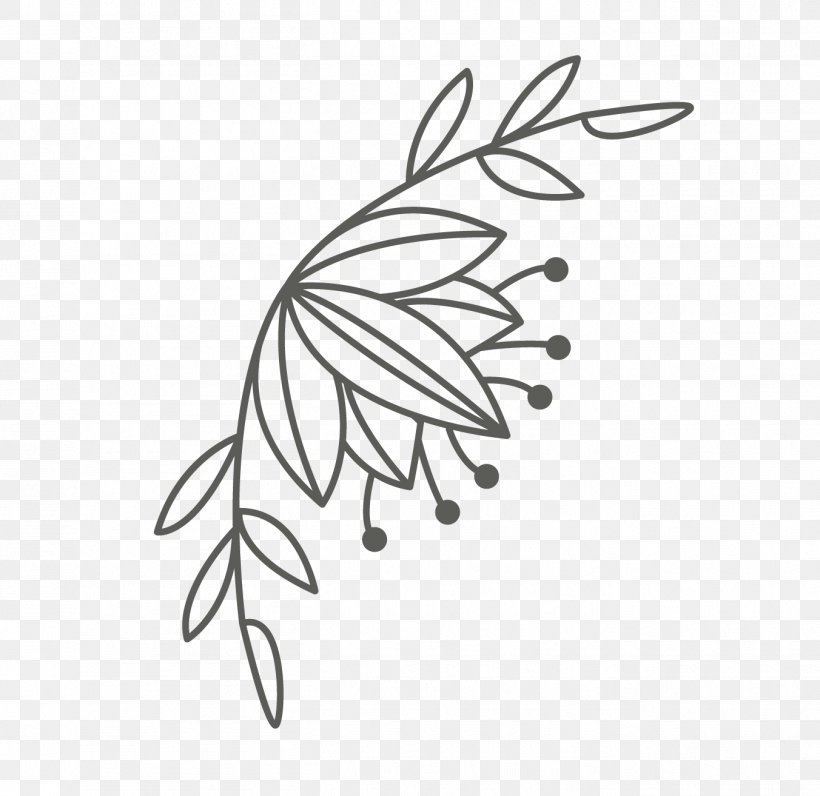 Flowering Plant Plants Plant Stem Lovebird Clip Art, PNG, 1352x1313px, Flowering Plant, Area, Black And White, Branch, Drawing Download Free