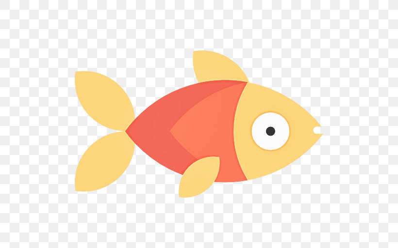Orange, PNG, 512x512px, Fish, Anemone Fish, Cartoon, Fin, Goldfish Download Free