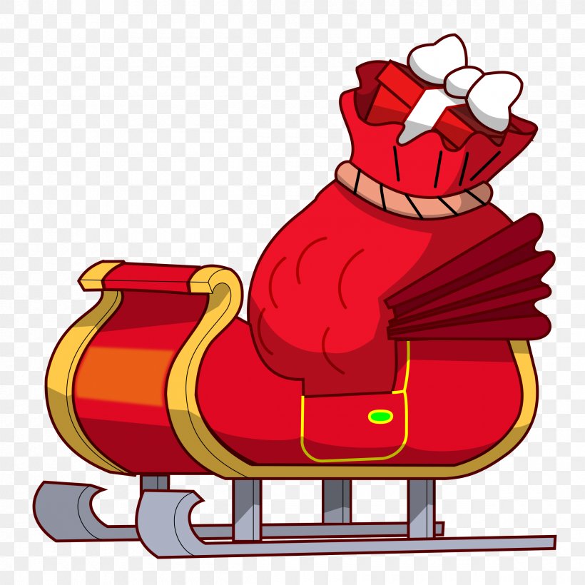 Santa Claus Sled Reindeer Christmas Clip Art, PNG, 2400x2400px, Santa Claus, Art, Artwork, Blog, Christmas Download Free