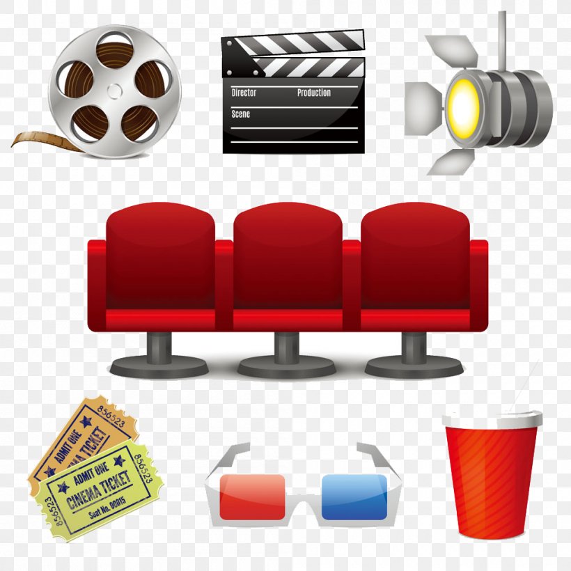Cinema Film Stock Photography Stock Illustration, PNG, 1000x1000px, Cinema, Box Office, Brand, Chair, Drawing Download Free