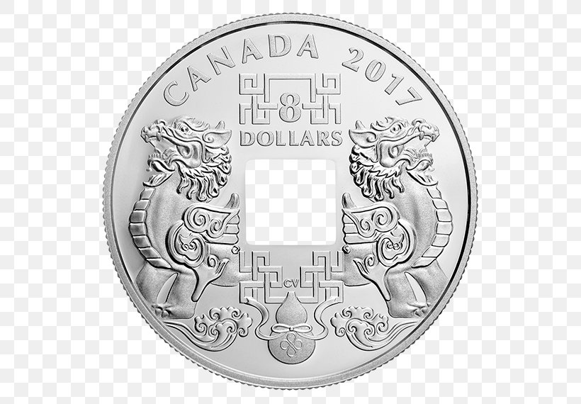 Silver Coin Silver Coin Good Luck Charm Royal Canadian Mint, PNG, 570x570px, Coin, Black And White, Cash, Charm Bracelet, Coin Collecting Download Free