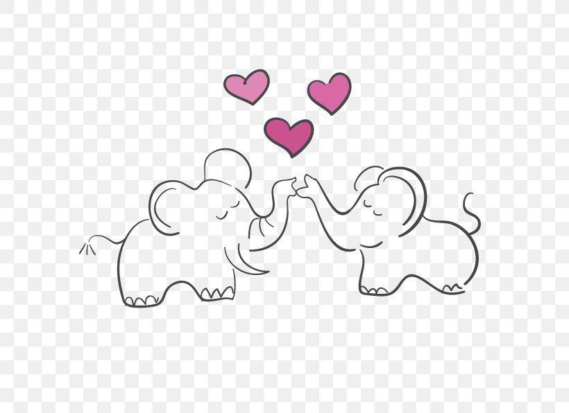 Valentines Day Drawing Elephant Clip Art, PNG, 596x596px, Watercolor, Cartoon, Flower, Frame, Heart Download Free