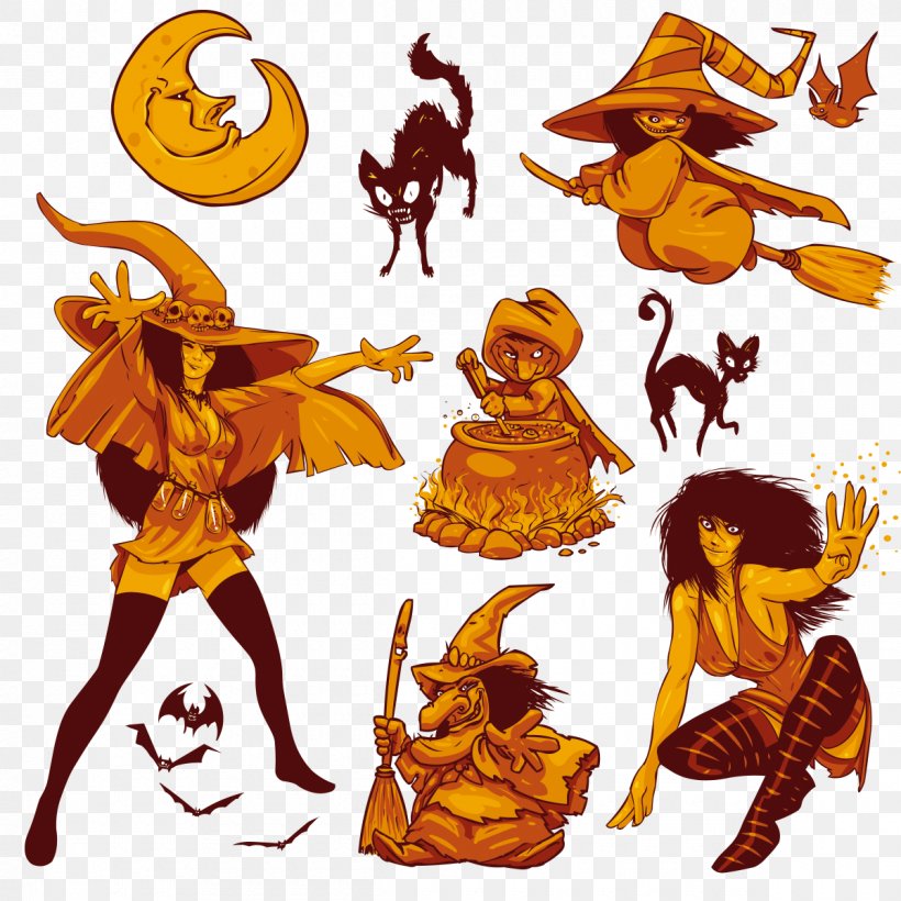 Witchcraft Illustration, PNG, 1200x1200px, Witchcraft, Art, Cartoon, Fictional Character, Halloween Download Free