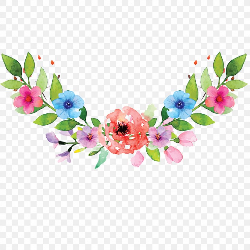 Floral Design Watercolor Painting Flower, PNG, 1024x1024px, Floral Design, Blossom, Branch, Color, Decorative Arts Download Free
