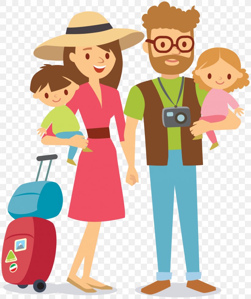 family travel clipart