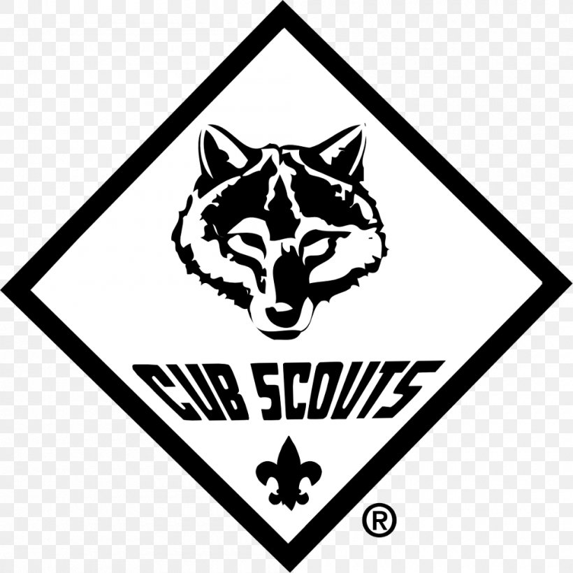 Boy Scouts Of America Cub Scouting Cub Scouting Clip Art, PNG, 1000x1000px, Boy Scouts Of America, Black, Black And White, Brand, Camping Download Free