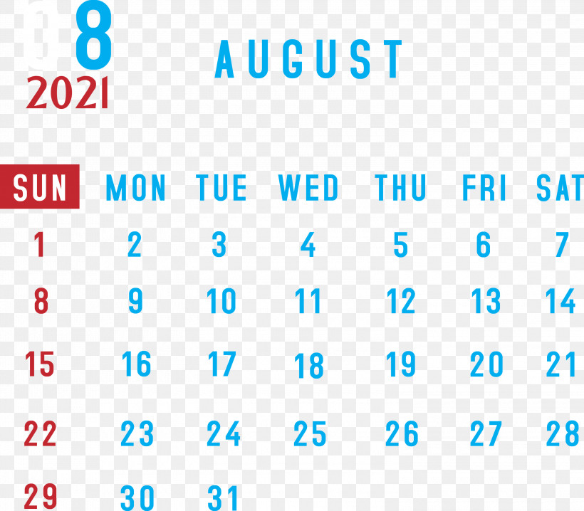 August 2021 Printable Calendar 2021 Monthly Calendar Printable 2021 Monthly Calendar Template, PNG, 3000x2627px, 2021 Monthly Calendar, August 2021 Printable Calendar, Angle, Area, Line Download Free