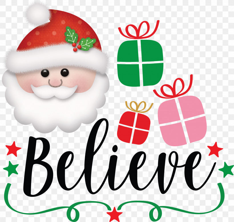 Believe Santa Christmas, PNG, 3000x2844px, Believe, Christmas, Christmas Day, Christmas Ornament, Christmas Ornament M Download Free