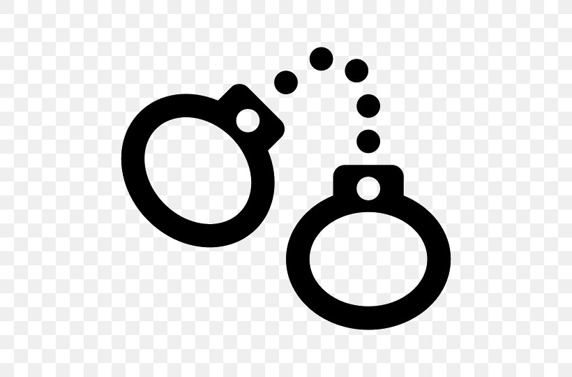Handcuffs Police Officer Clip Art, PNG, 540x540px, Handcuffs, Area, Black And White, Brand, Crime Download Free