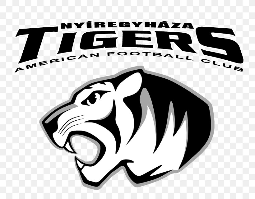 Nyíregyháza Tigers Győr Sharks Hungarian American Football League Budapest Wolves, PNG, 800x640px, Tiger, Automotive Design, Black, Black And White, Brand Download Free