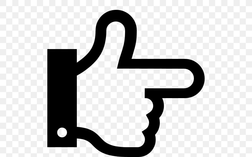 Pointing Index Finger Clip Art, PNG, 512x512px, Pointing, Area, Black And White, Brand, Finger Download Free