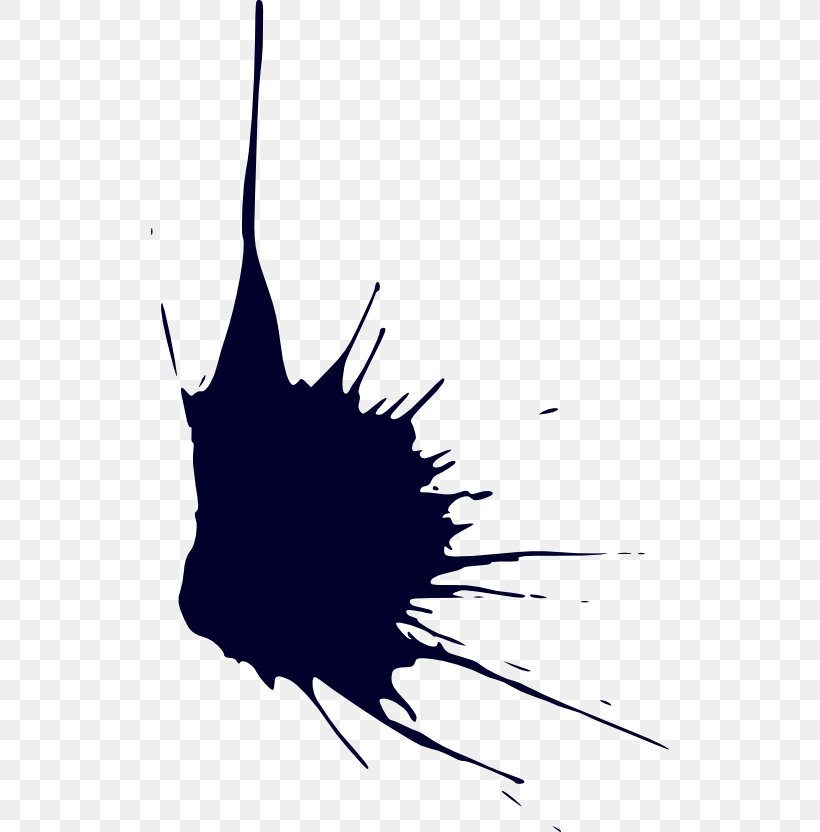 Paper Ink Watercolor Painting Paintbrush Splash, PNG, 518x832px, Paper, Black, Black And White, Brush, Drop Download Free