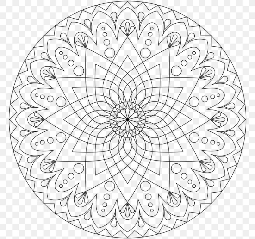 Mandala Coloring Book Meditation Child Adult, PNG, 768x768px, Mandala, Adult, Area, Black And White, Book Download Free