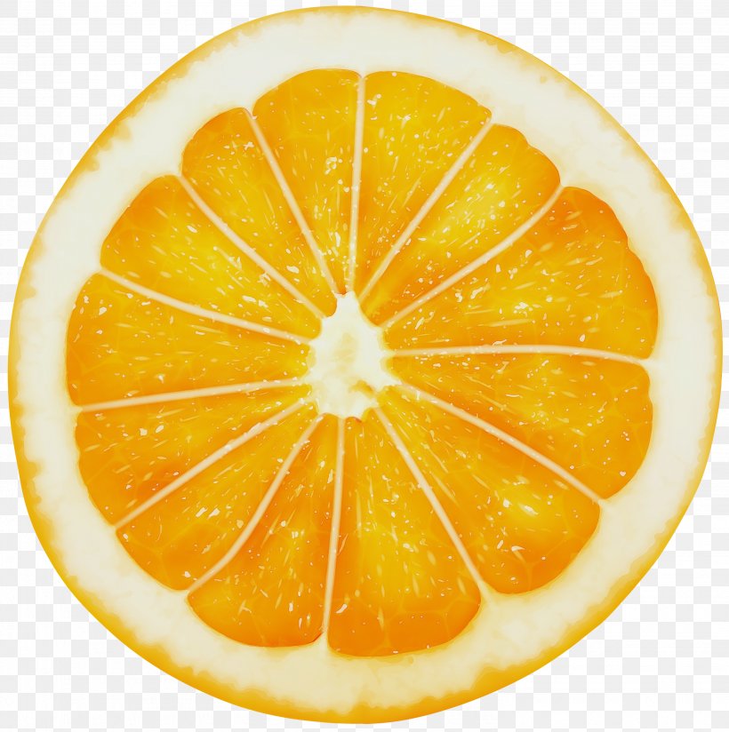 Orange, PNG, 2983x3000px, Watercolor, Citric Acid, Citron, Citrus, Food Download Free