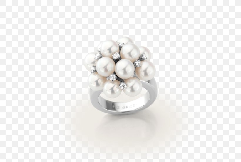 Pearl Ring Jewellery Diamond Białe Złoto, PNG, 550x550px, Pearl, Akoya Pearl Oyster, Body Jewellery, Body Jewelry, Bracelet Download Free