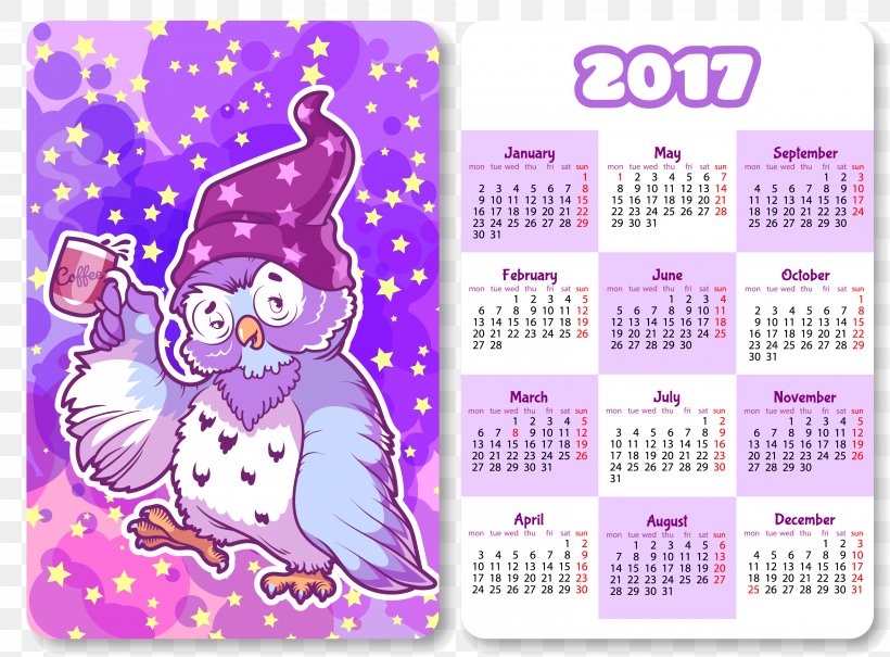 Cartoon Calendar Illustration, PNG, 3180x2350px, Cartoon, Calendar, Flat Design, Purple, Raster Graphics Download Free