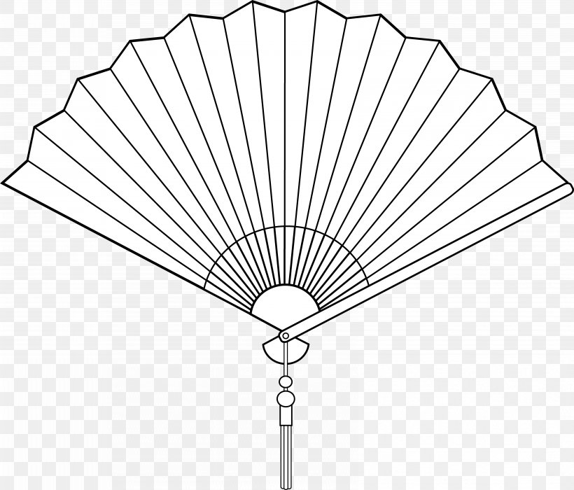 Hand Fan Drawing Clip Art, PNG, 6559x5604px, Hand Fan, Black And White, Coloring Book, Drawing, Fan Download Free
