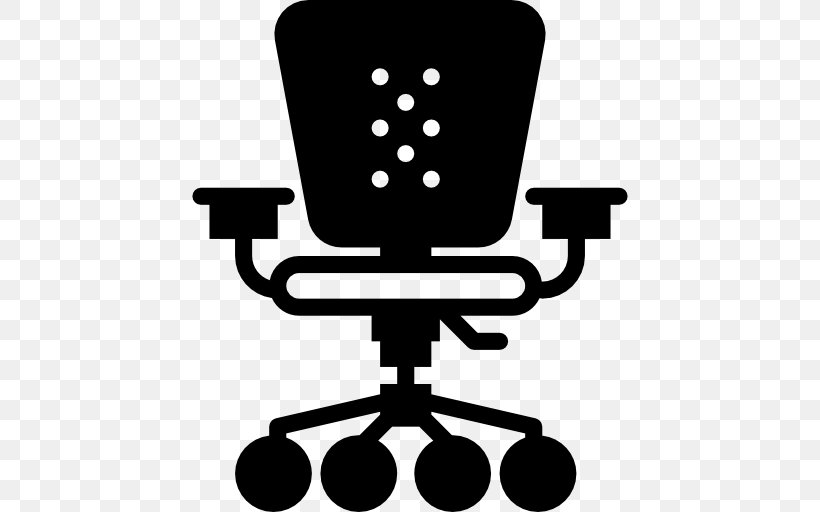 Office & Desk Chairs Clip Art, PNG, 512x512px, Office Desk Chairs, Black And White, Chair, Furniture, Office Download Free