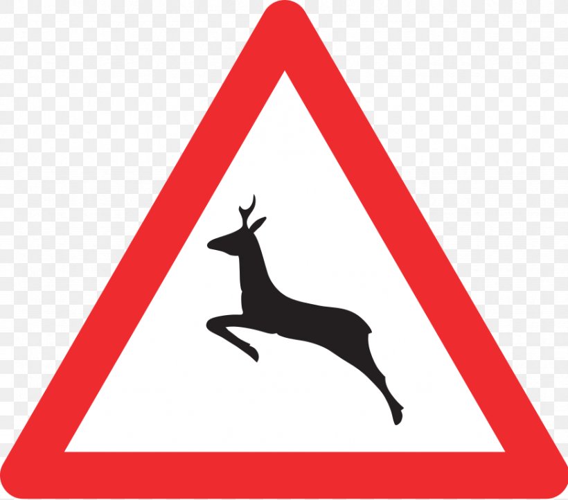 Traffic Sign Road Warning Sign, PNG, 872x768px, Traffic Sign, Area, Black And White, Brand, Deer Download Free